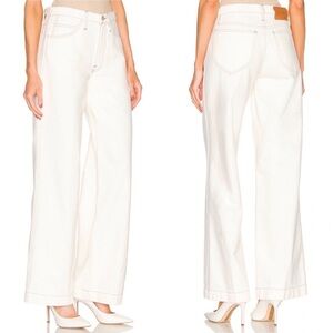 FRAME Le Italien Wide Leg in Blanc